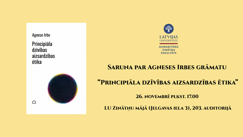 Saruna par Agneses Irbes grāmatu “Principiāla dzīvības aizsardzības ētika”