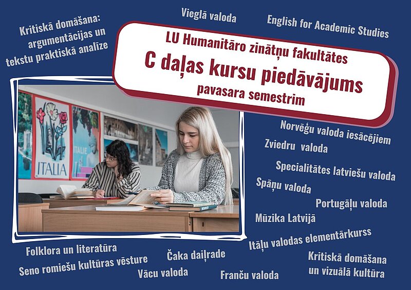 LU HZF C daļas kursu piedāvājums pavasara semestrim